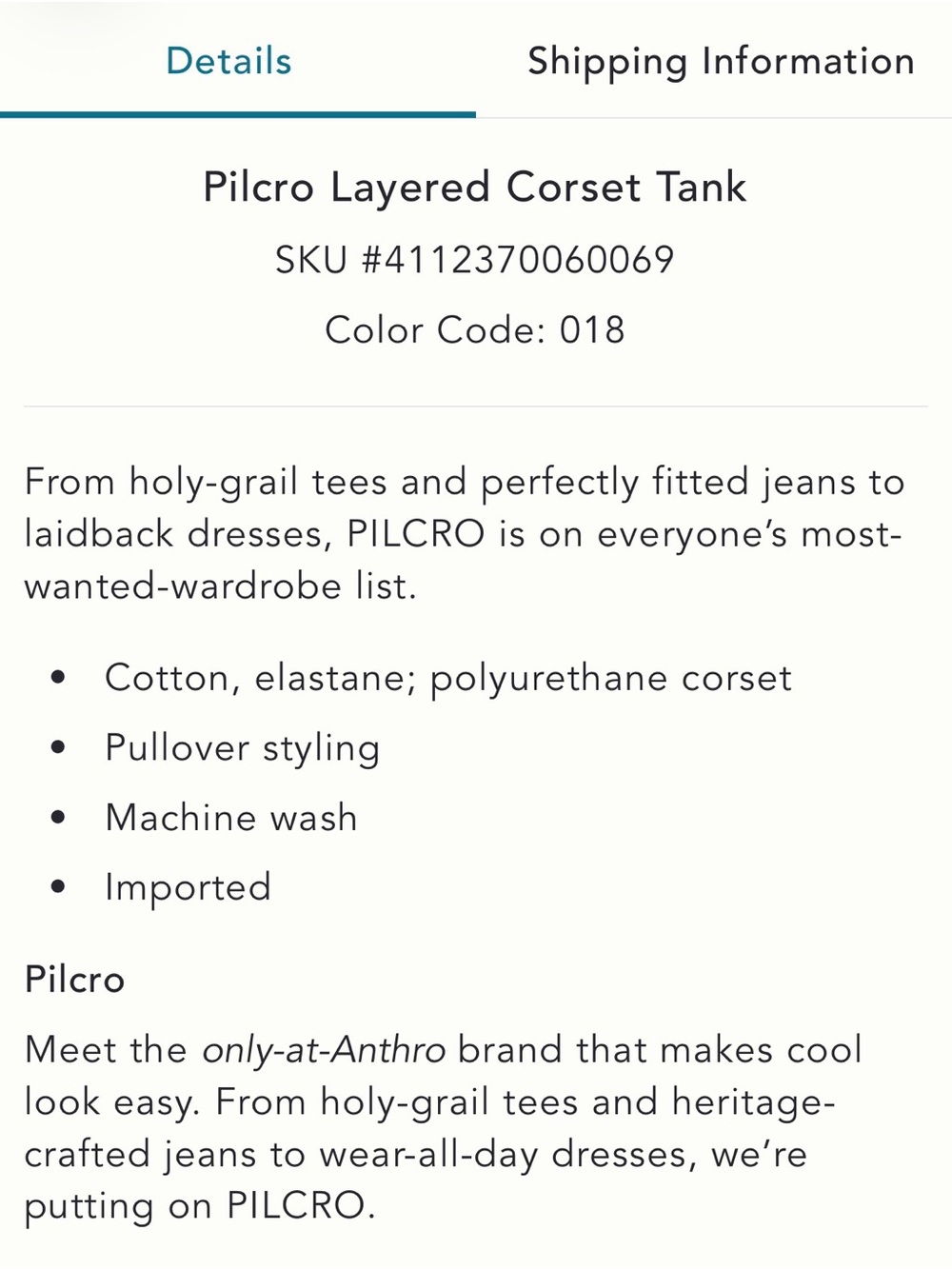 Pilcro Layered Corset Tank, Two-Tone Faux Leather Top - Picture 8 of 9